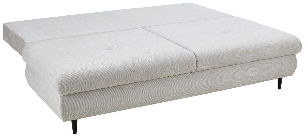 Schlafsofa Virgo - Hellgrau/Schwarz, KONVENTIONELL, Textil (212/97/105cm) - MID.YOU
