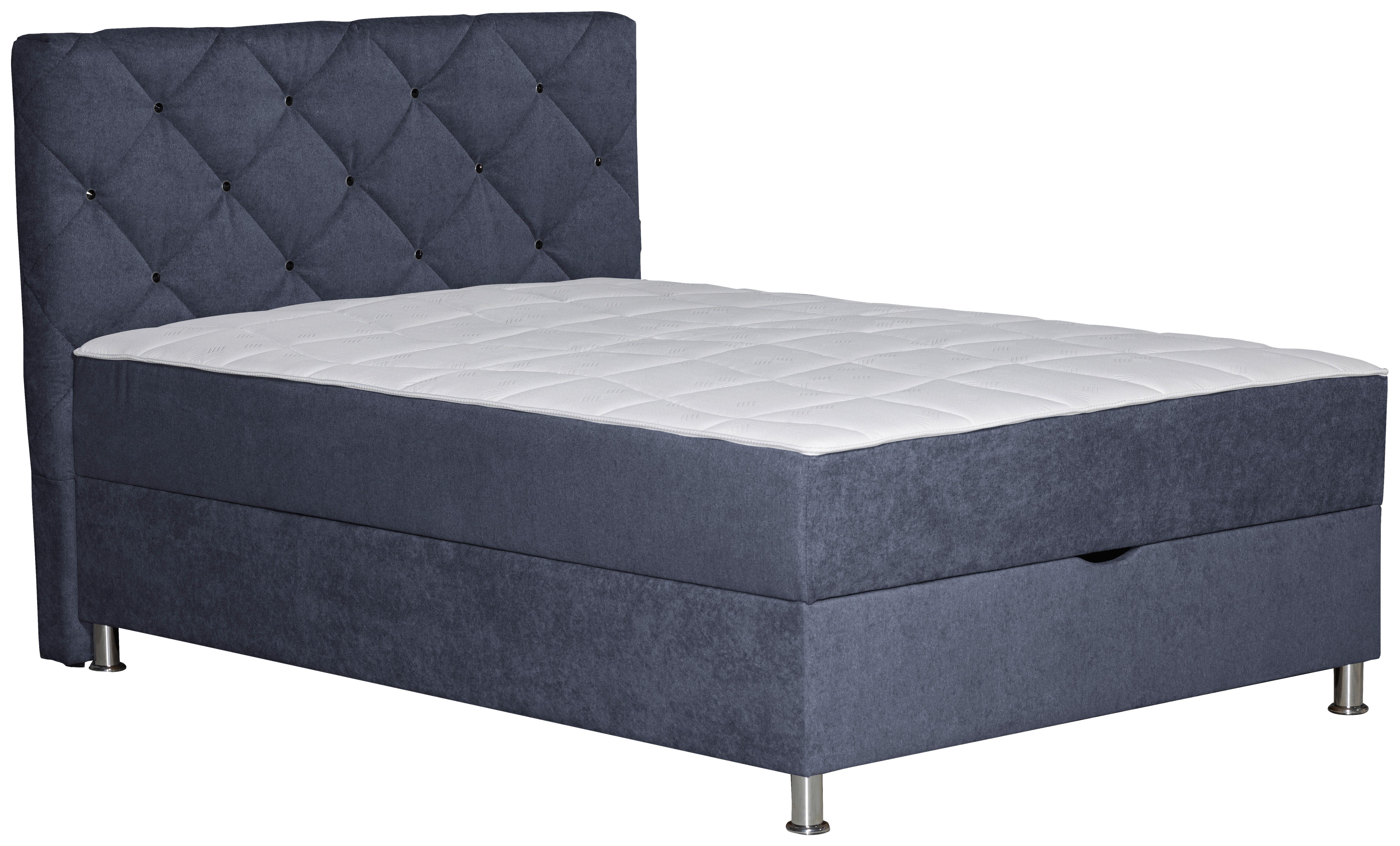 Box-ágy Black Diamond - antracit, Design, textil (140/200cm) - Modern Living