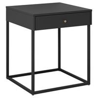 Nachtkästchen Schwarz Stahl H: 50 cm Mona - Schwarz, MODERN, Metall (41/50/43cm)