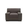 Polstersessel Norma Grau/Braun Webstoff - Wengefarben/Graubraun, Design, Textil (101/74/85cm) - MID.YOU