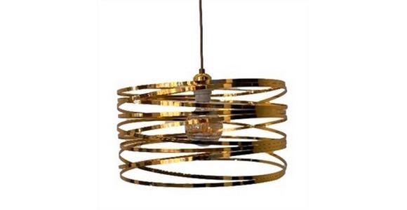 Hängeleuchte Kathrin H: 120 Cm 1-Flammig - Goldfarben, Design, Kunststoff/Metall (40/120cm) - James Wood