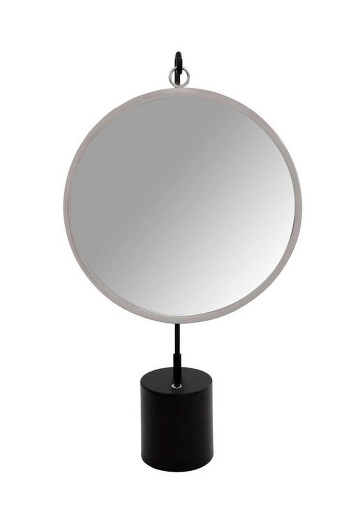 Tischspiegel Eleganca H: 75 Cm Schwarz/silberfarben - Silberfarben/Schwarz, LIFESTYLE, Glas/Metall (41/75/14cm) - Kayoom