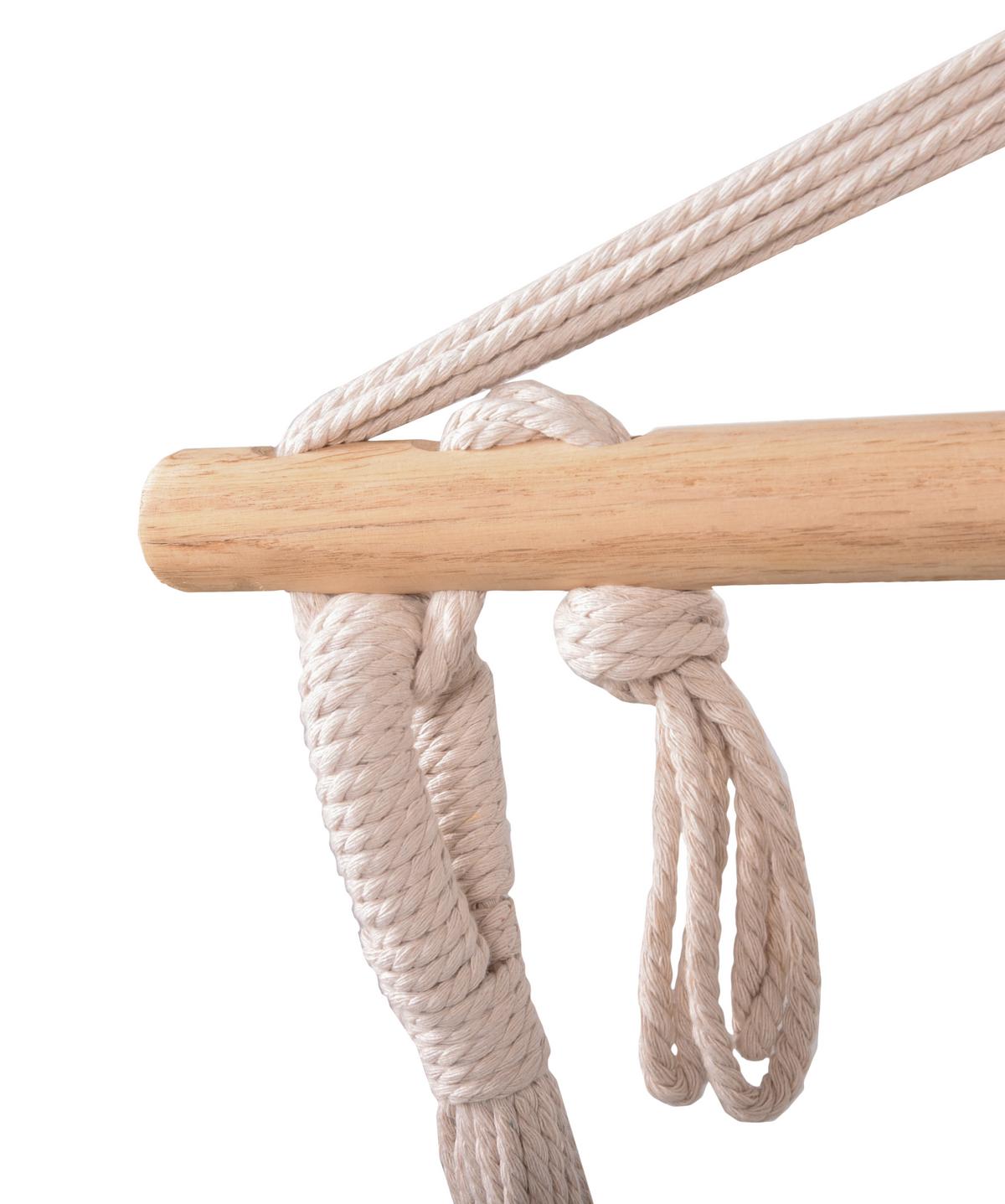 Hängesessel Tobago - Blau/Weiß, Basics, Holz/Kunststoff (65/120/90cm) - Gardenson