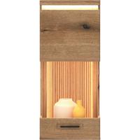 HÄNGEVITRINE Molina Eiche Dekor B: 45 cm - Eichefarben/Schwarz, Basics, Glas/Holzwerkstoff (45/103,5/35,6cm)