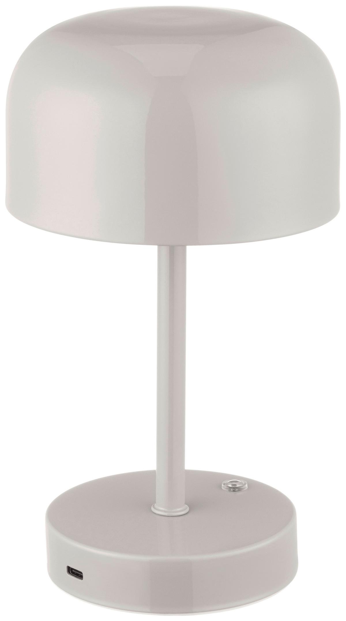 STOLNÍ LAMPA NA BATERIE SOFTI - šedá, Moderní, kov/plast (12,5/10/22,5cm) - Mömax