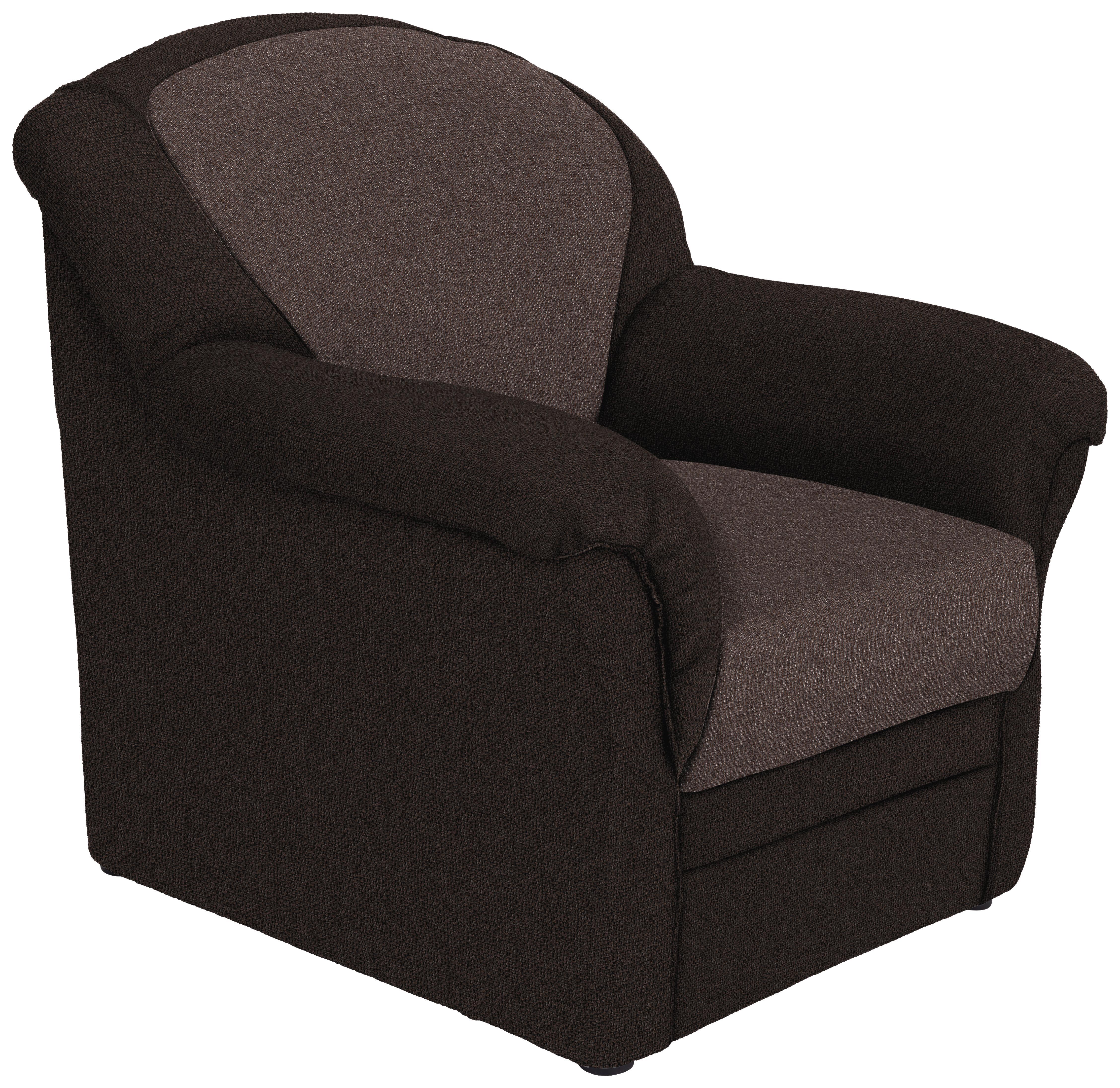 Sessel Helsinki 92x90x85cm - Schwarz/Braun, KONVENTIONELL, Holz/Holzwerkstoff (92/90/85cm)