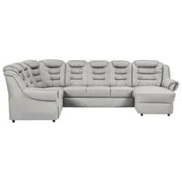 Wohnlandschaft Boston - Hellgrau/Schwarz, KONVENTIONELL, Textil (216/333/165cm) - Livetastic