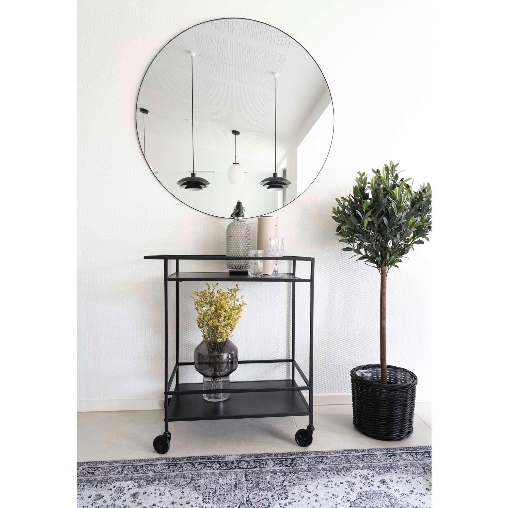Servierwagen Vita Schwarz B: 40 Cm - Schwarz, Basics, Holzwerkstoff/Metall (40/79/68cm)