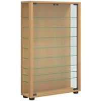 Vitrin Lumo Mini - bükkszínű, Design, faalapú anyag/üveg (59/91/18cm) - MID.YOU