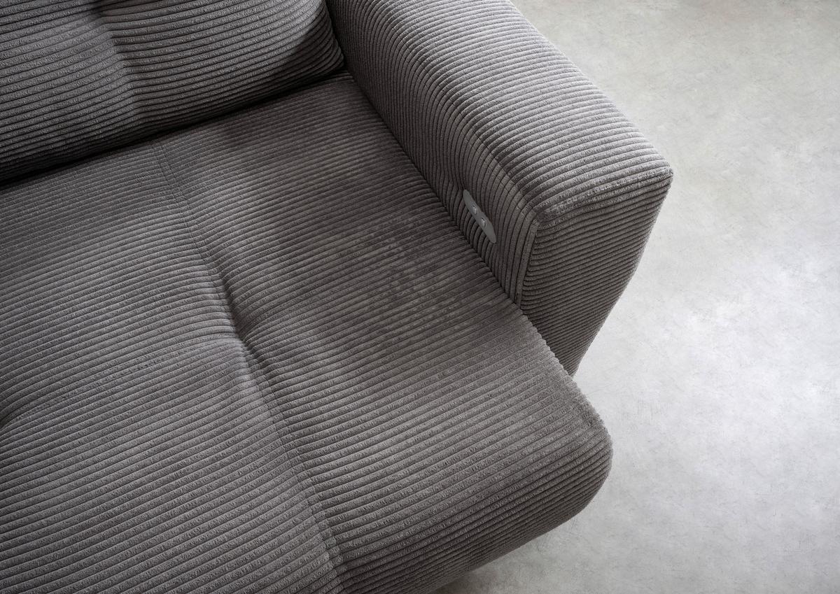 Ecksofa Restato Grau S: 177/246 cm - Schwarz/Grau, MODERN, Holz/Textil (177/246cm) - MID.YOU