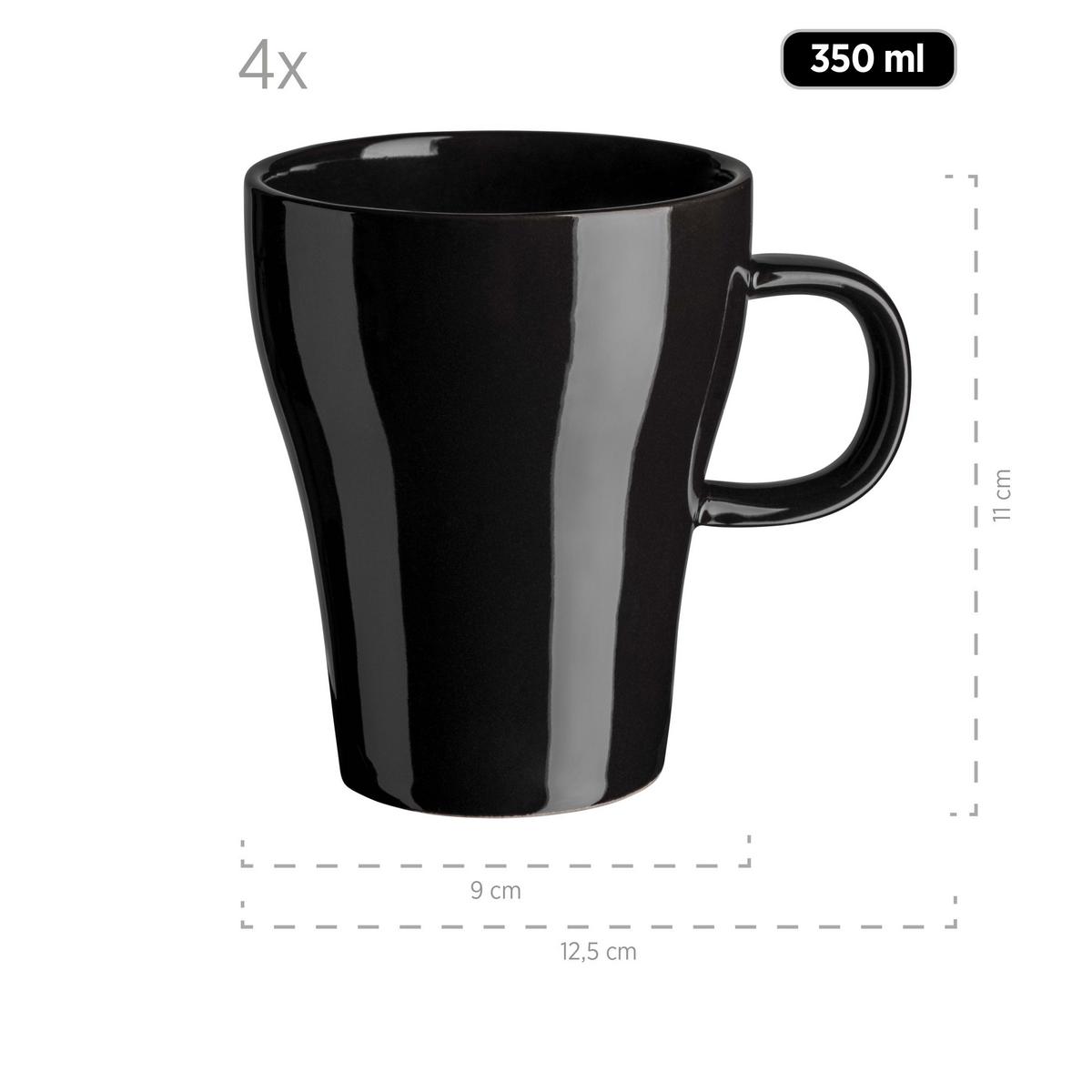 Kombiservice Isora Schwarz 16-teilig - Basics, Keramik - Mäser