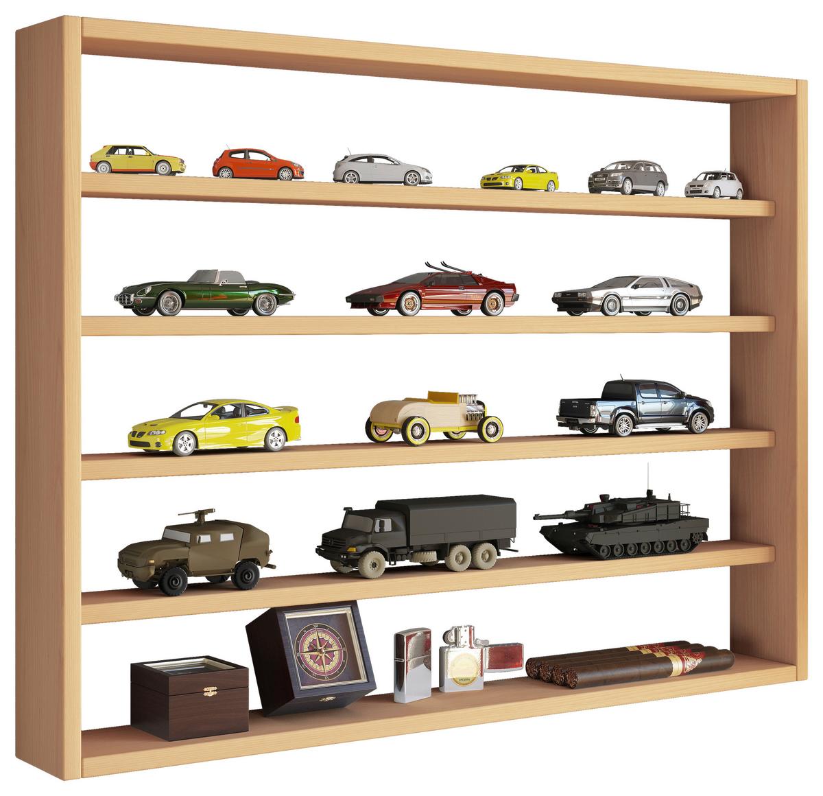 Wandregal Osado Buchefarben Dekor - Buchefarben, Design, Holzwerkstoff (80/60/10cm) - MID.YOU