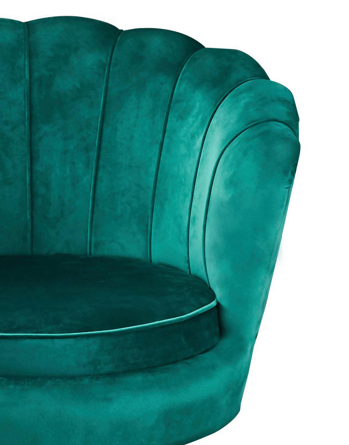 Sessel Grün B: 76 Cm - Goldfarben/Grün, MODERN, Textil (76/78/76cm) - Livetastic