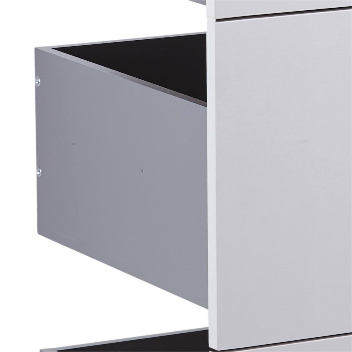 Fiók Szett Unit - világosszürke, Modern, faalapú anyag (91/83/47cm) - Ondega