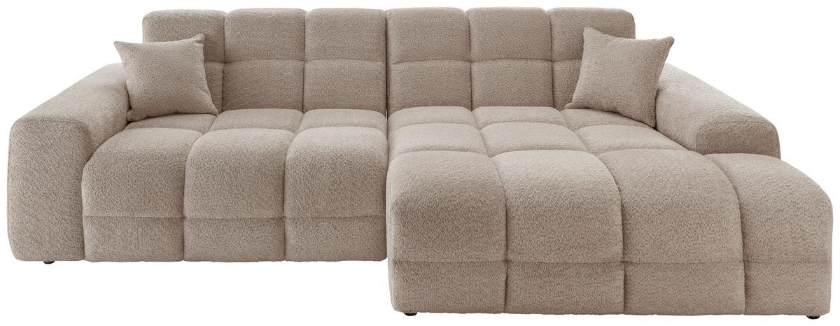 Ecksofa Bosco, Beige S: 301x152 cm - Beige/Schwarz, MODERN, Textil (301/152cm) - Livetastic