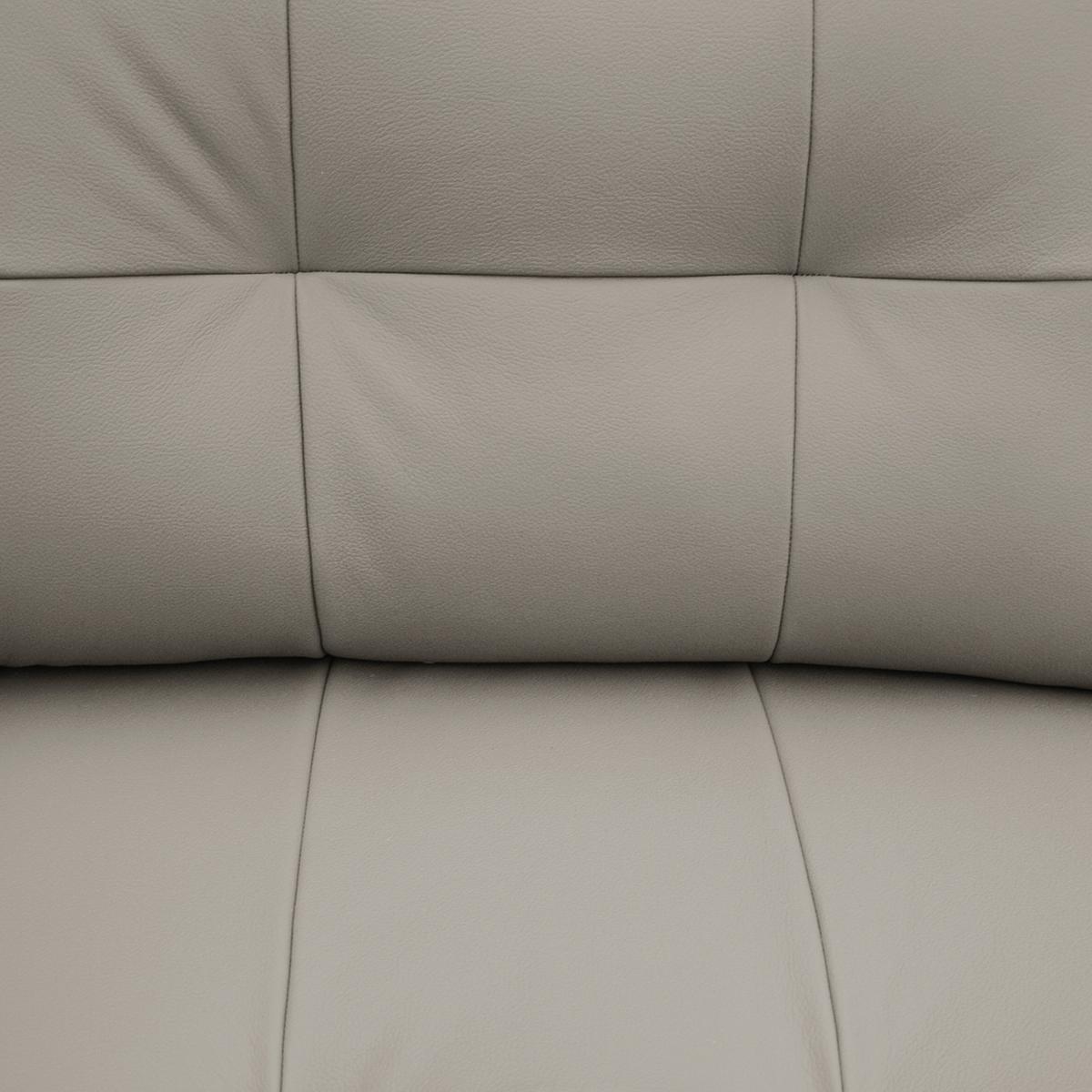 Ecksofa Nordic Plantinfarben S: 238x168 cm - Platinfarben/Buchefarben, Design, Leder/Textil (238/168cm) - Livetastic