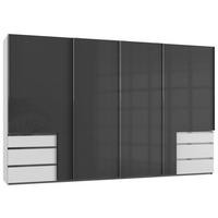 Schwebetürenschrank Mit Laden B:300cm Level Grau/weiß - Weiß/Grau, MODERN, Holzwerkstoff (300/216/65cm) - MID.YOU