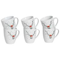 Kaffeebecherset Luna Hirsch 6--teilig., Weiß - Weiß, Basics, Keramik - Creatable