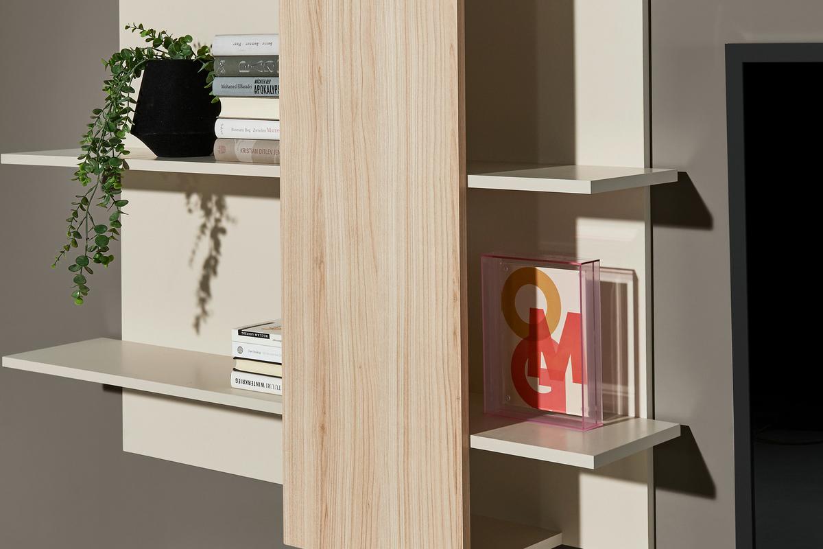 Wohnwand Alex Kaschmir, B: 238cm - Kaschmir, MODERN, Holzwerkstoff (238/202/40cm) - MID.YOU