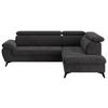 Ecksofa mit Bettkasten Hudson 265x207 cm Dunkelgrau - Schlammfarben/Dunkelgrau, Textil (265/207cm) - MID.YOU