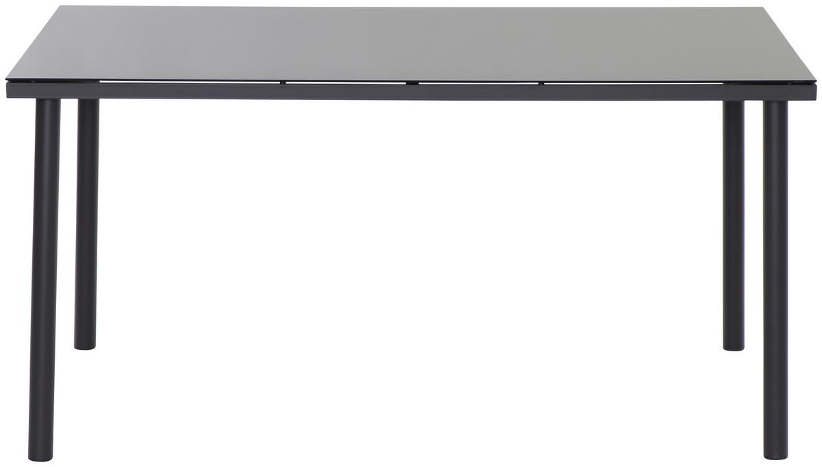 Gartengarnitur 7-tlg. Torino Aus Metall/glas/textil - Grau, MODERN, Glas/Textil (150/74/90cm) - Beldano