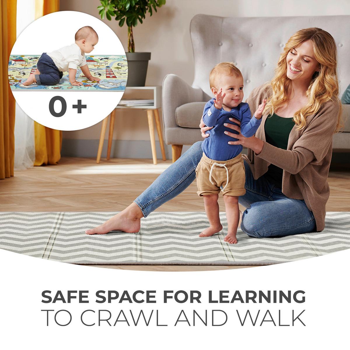 Spieldecke Matty 2 Multicolour,b/h/t: 197x1x147cm - Multicolor/Weiß, Basics (197/1/147cm) - Kinderkraft