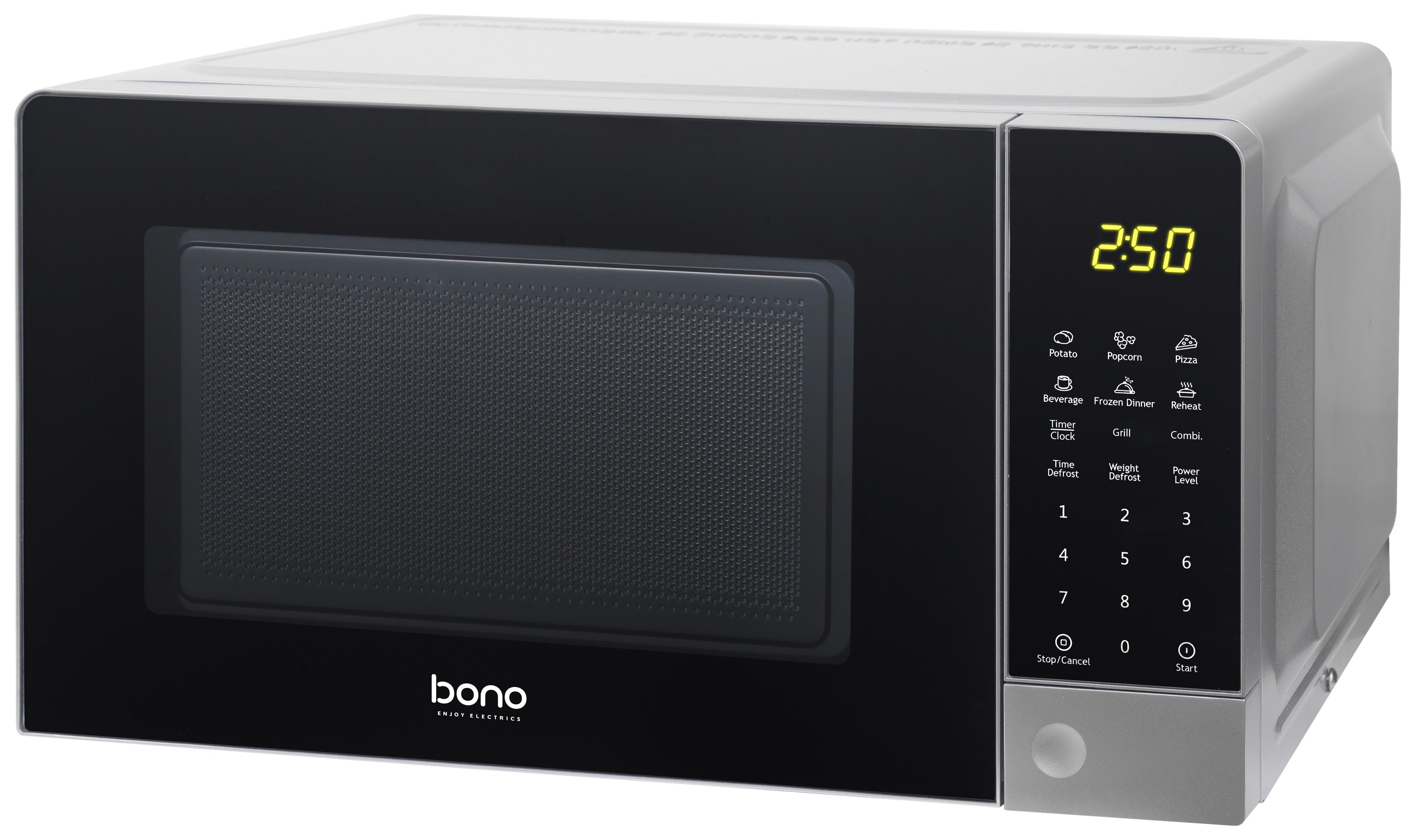 Mikrowelle Bono Schwarz 700 W 11 Leistungsstufen - Schwarz, Basics, Glas/Kunststoff (44,6/33,2/24,3cm) - Bono
