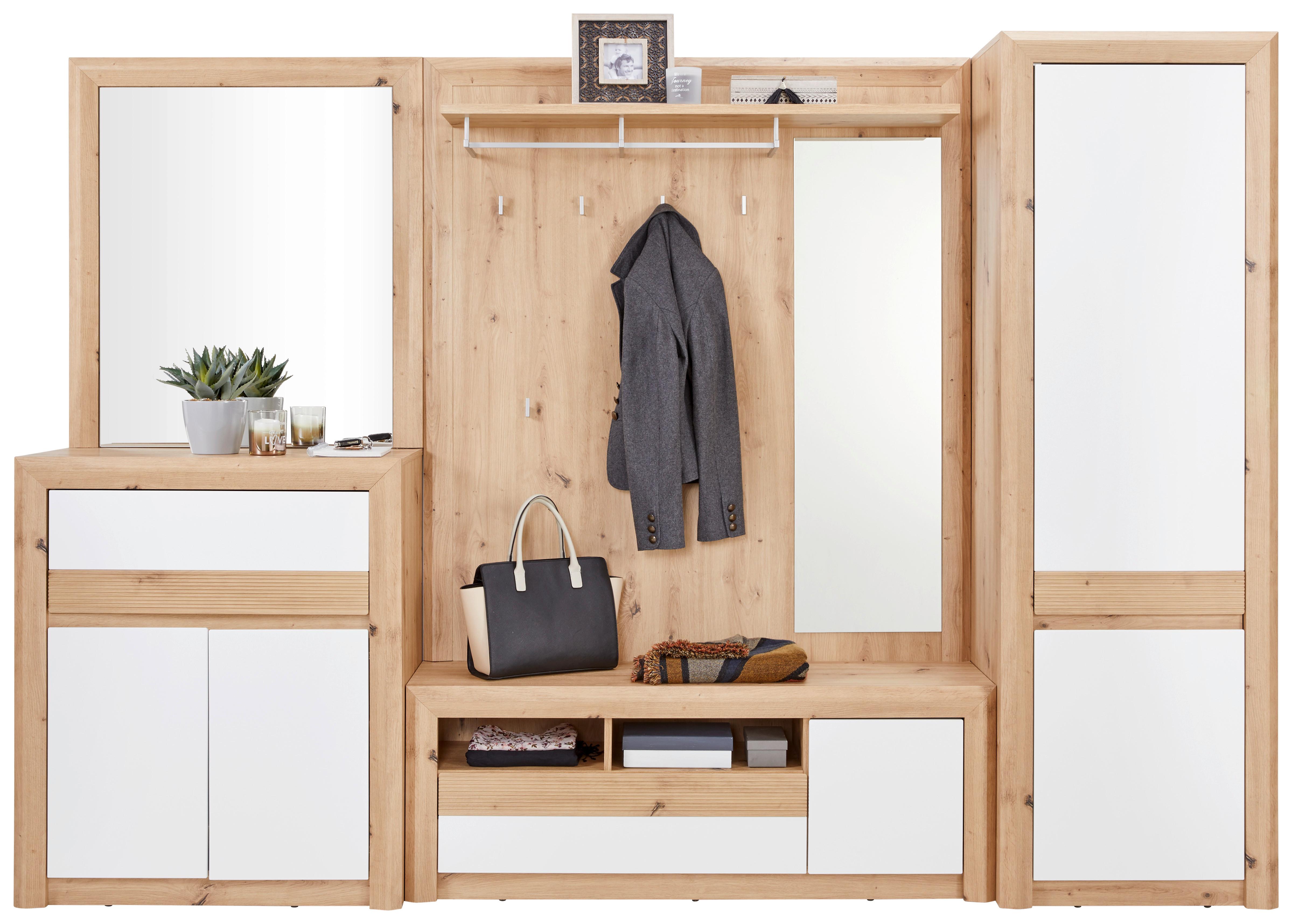 Doporučená kombinace KASHMIR NEW 3 - bílá/barvy dubu, Moderní, kompozitní dřevo (274/192/41cm) - James Wood