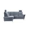 Ecksofa mit Relaxfunktion Parole Hellblau Chenille - Chromfarben/Hellblau, KONVENTIONELL, Textil (184/231cm) - Livetastic