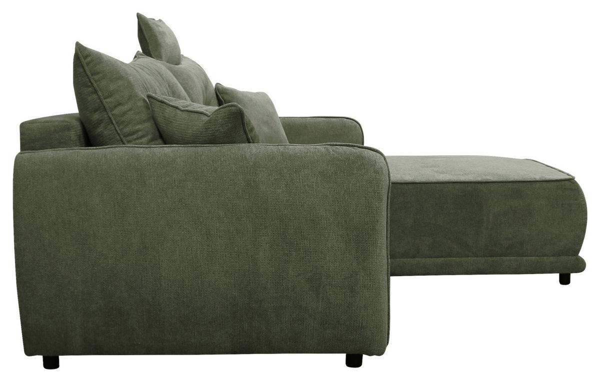 Ecksofa Fresh Grün 264x195 cm - Beige/Schwarz, Design, Textil (264/195cm) - MID.YOU