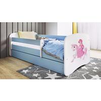 Kinder-/Juniorbett Babydreams inkl. Matratze 80x160 - Blau/Birkefarben, MODERN, Holz/Holzwerkstoff (80/160cm) - MID.YOU
