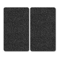 Herdabdeckplatte Schwarz Esg-Glas 52x30 Cm 2er-Set - Schwarz, Basics, Glas (52/30/0,80cm) - Kesper