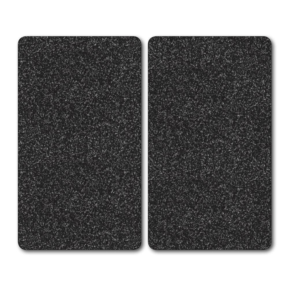 Herdabdeckplatte Schwarz Esg-Glas 52x30 cm 2er-Set
