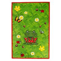 Kinderteppich Frosch Grün Garden 110x170 Cm - Grün, Trend, Textil (110/170cm)