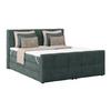 Boxspringbett mit Topper mit Bettkasten 180x200 cm Medino - Blaugrau, KONVENTIONELL, Holz/Holzwerkstoff (180/200cm)