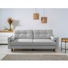 Schlafsofa Noret, Hellgrau B: 222 cm - Buchefarben/Hellgrau, Design, Textil (222/93/99cm) - MID.YOU
