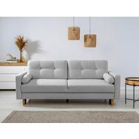 Schlafsofa Noret, Hellgrau B: 222 Cm - Buchefarben/Hellgrau, Design, Textil (222/93/99cm) - MID.YOU