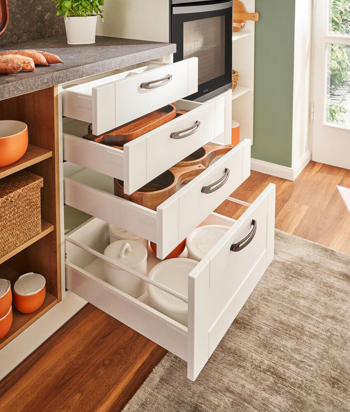 Einbauküche Pn 435 Frei Planbar Modernes Design - Eichefarben/Weiß, Holzwerkstoff - Pino