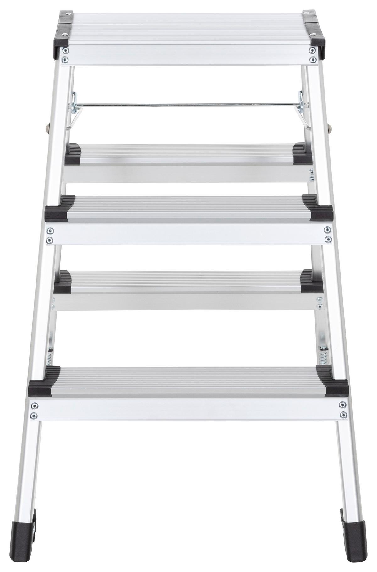 Klapptrittleiter Solid Iv - Alufarben, Basics, Metall (43/67/21cm) - MID.YOU