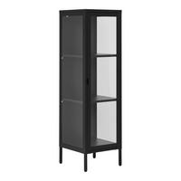 Garderobenpaneel Brisbane Schwarz/Transparent B: 35cm - Transparent/Schwarz, Design, Glas/Metall (35/140/40cm) - MID.YOU
