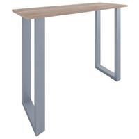 Bartisch Xona B 140x50 - Silberfarben/Sonoma Eiche, KONVENTIONELL, Holzwerkstoff/Metall (140/50/102cm)