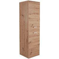 MIDI SKŘÍŇKA BERGAMO - barvy dubu/barvy hliníku, Konvenční, kov/kompozitní dřevo (40/142,8/33cm)