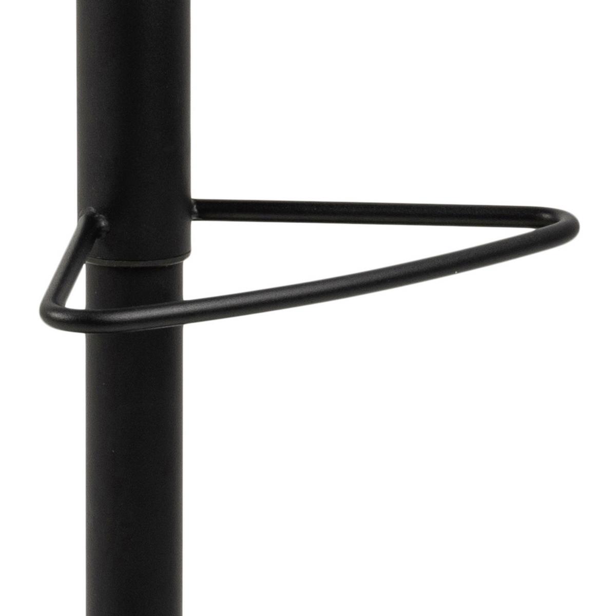 Barhocker höhenverstellbar mit Lehne Sylvia Anthrazit - Anthrazit/Schwarz, Design, Textil/Metall (41,5/94-115/52cm) - Carryhome