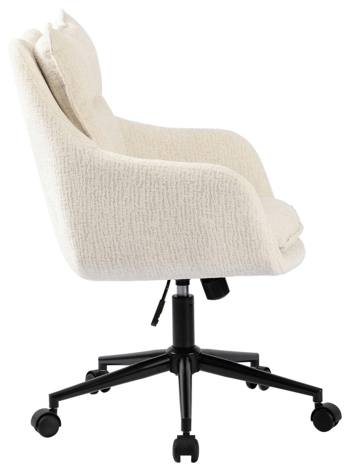 Drehstuhl Siena Beige B: 58 cm - Beige/Schwarz, MODERN, Kunststoff/Textil (58/85-93/58cm) - MID.YOU
