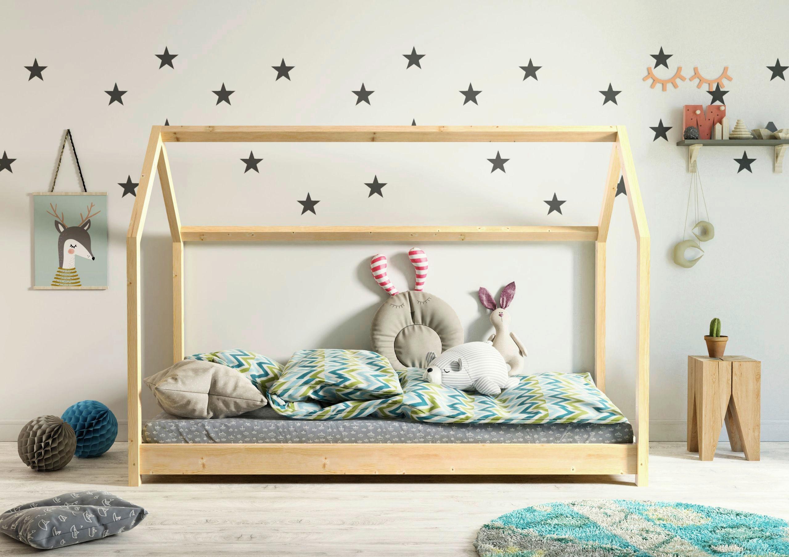 Hausbett Bella Kieferfarben B: 80cm - Birkefarben/Kieferfarben, MODERN, Holz (80/160cm) - MID.YOU