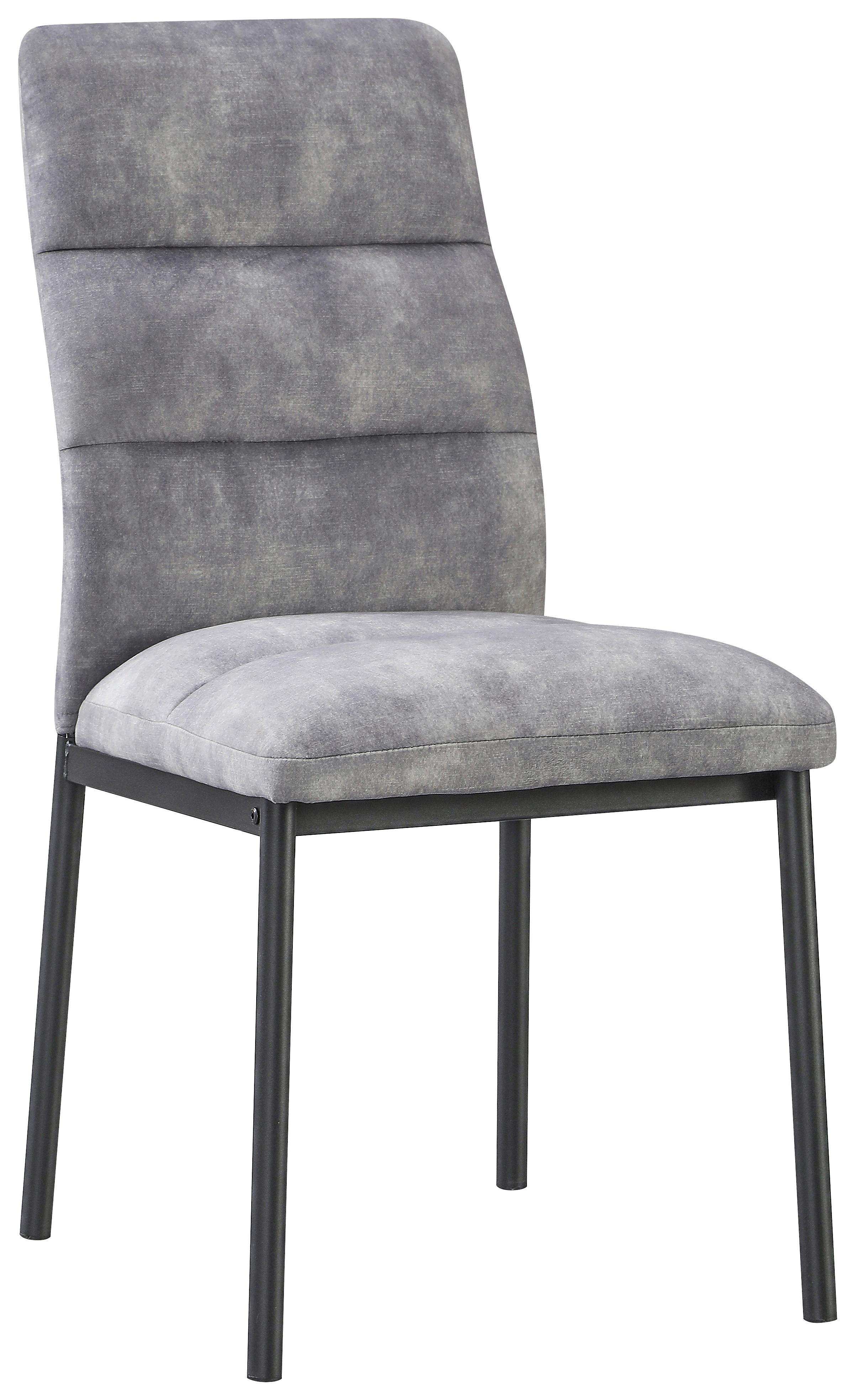 Vierfußstuhl Daniel Giga-S - Schwarz/Grau, MODERN, Textil/Metall (46/94/60cm)