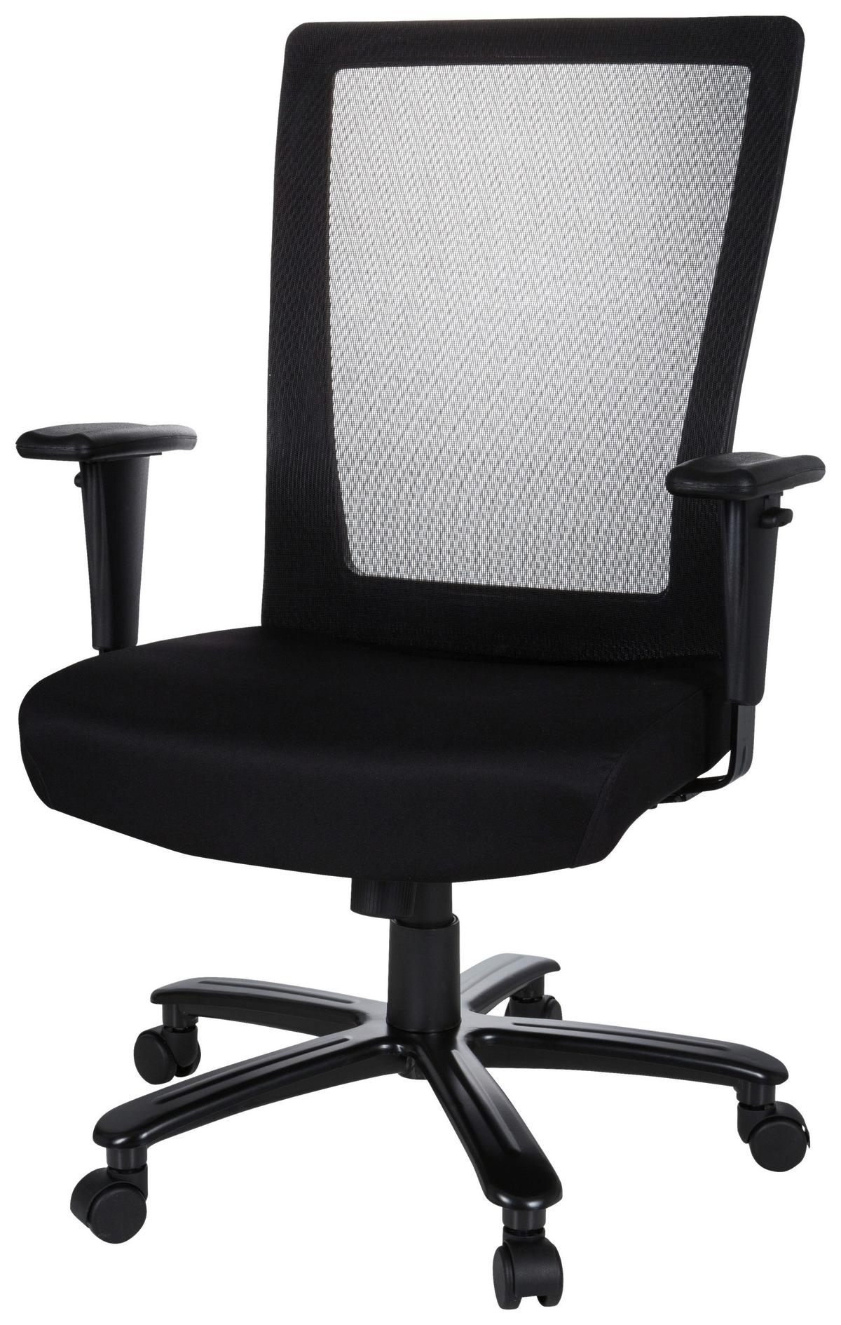Drehstuhl XXL Extender - Chromfarben/Schwarz, MODERN, Kunststoff/Textil (72/120/65cm) - MID.YOU