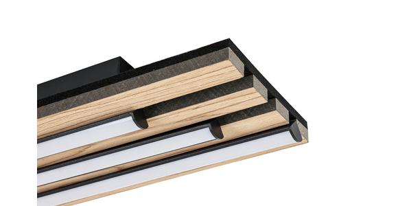 LED-Deckenleuchte Ada - Eichefarben/Schwarz, MODERN, Holzwerkstoff/Kunststoff (50/14,5/7,5cm) - Luca Bessoni