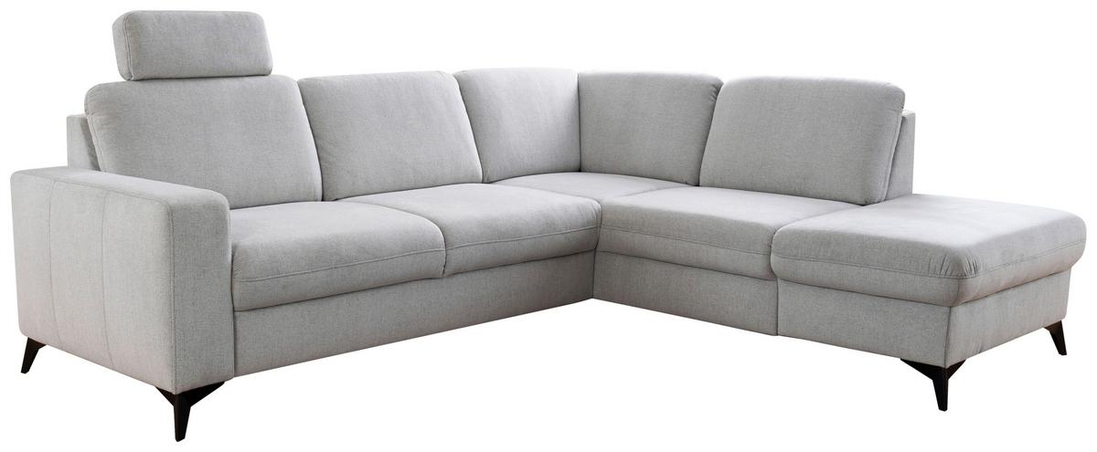 SEDACÍ SOUPRAVA LOLLAND - černá/světle šedá, Moderní, kov/textil (249/212cm)