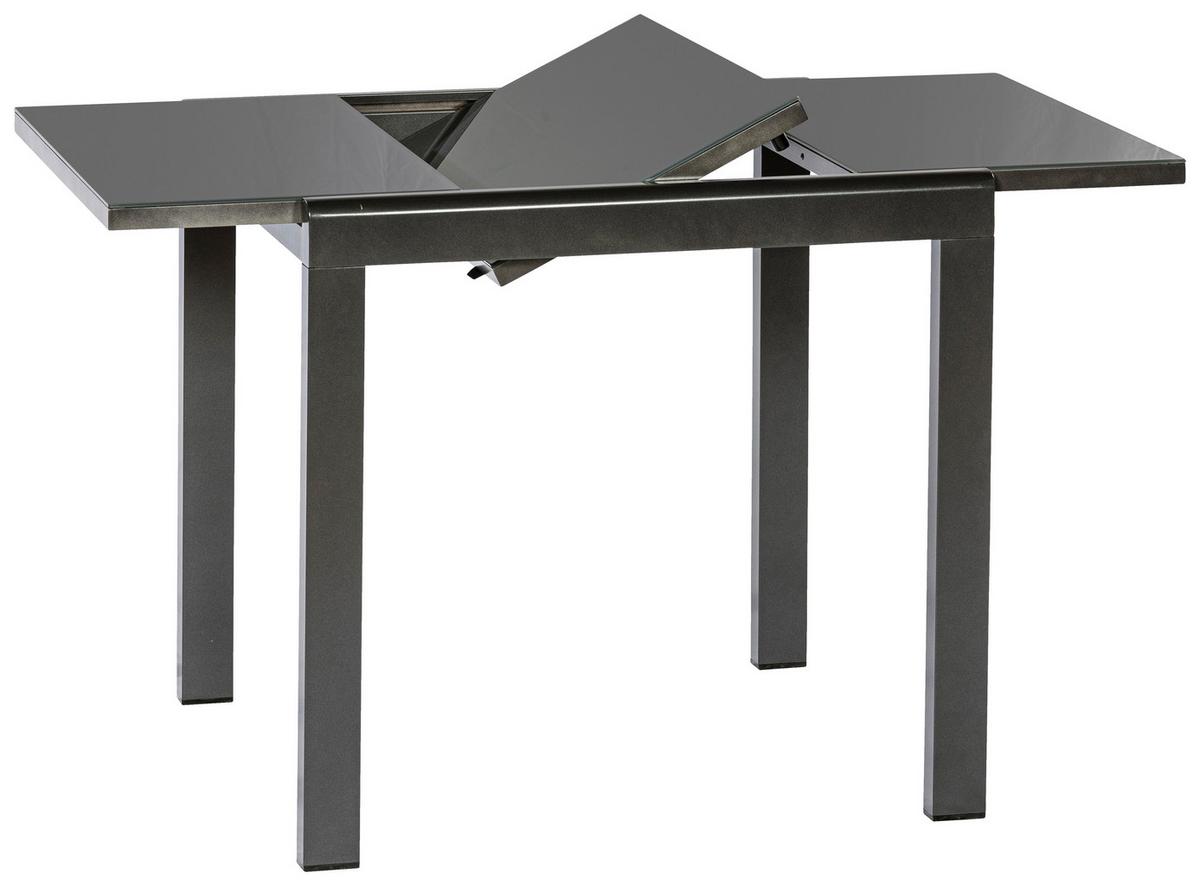 Gartenset Milano - Graphitfarben/Grau, MODERN, Textil/Metall - Gardenson